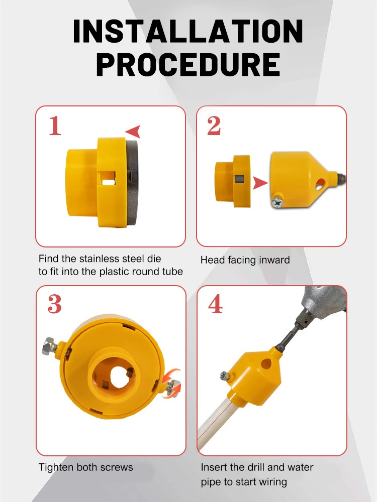 PVC Thread Maker Tool for Electric Drill Electric Drill Accessories Threading Module PVC Thread Making Tools Round Die Set