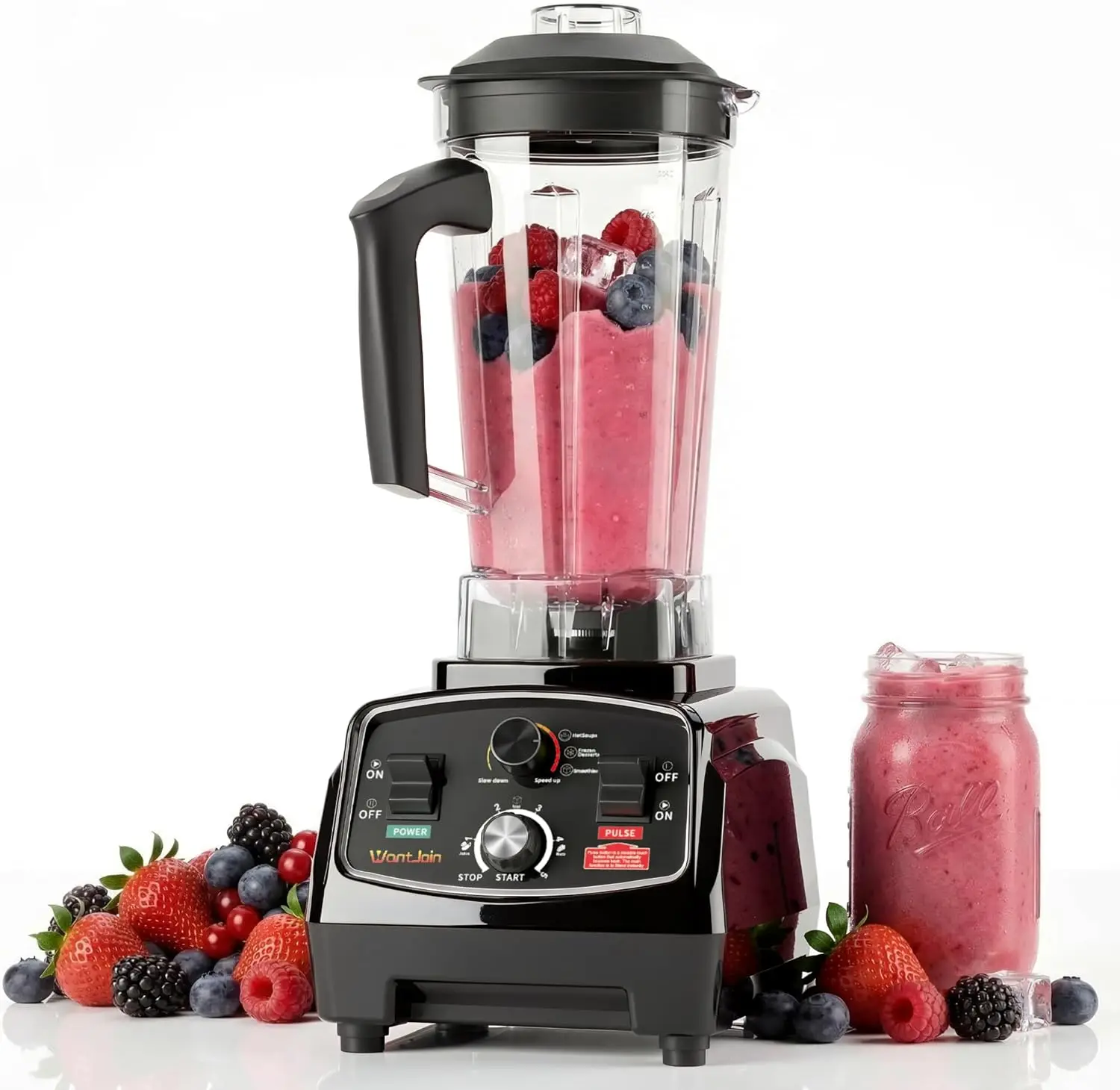 

1800W Commercial Blender, 70oz Large Capacity, 15 Speeds & Timer, Self-Cleaning, Crushes Ice & Frozen Fruit