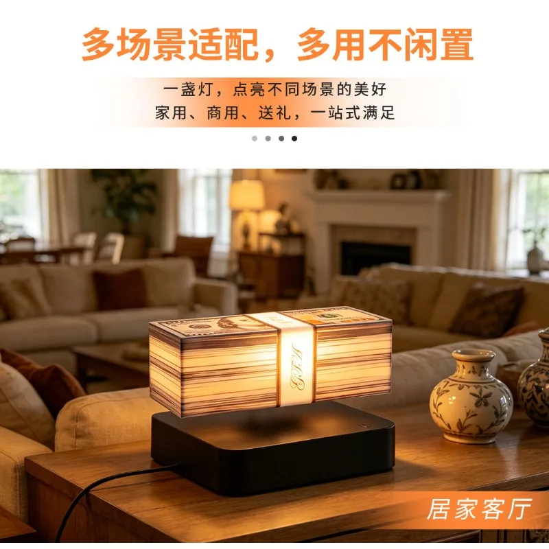 Magnetic Levitation Us Dollar Atmosphere Lamp Dark Tech Creative Desktop Ornament Decor Night Light