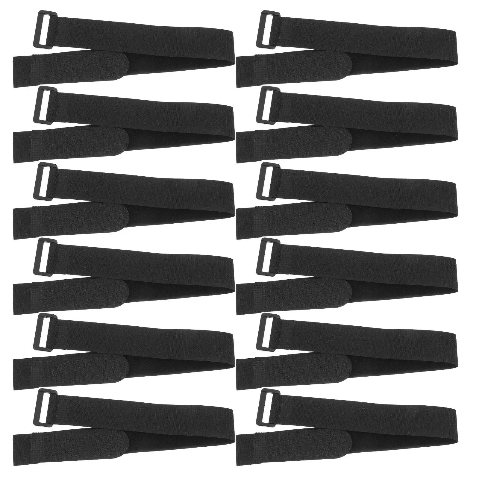 

12PCS Yoga Mat Straps 25x400mm Black Nylon Adjustable Portable Storage Buckle Tie for Fitness Lovers Mat Sling