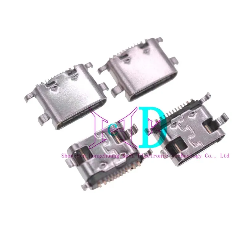 10Pcs Type-C USB Connector 16 Pin Female Charging Port Jack PCB SMD SMT DIY USB-C Socket Solder DIY Repair Adapter