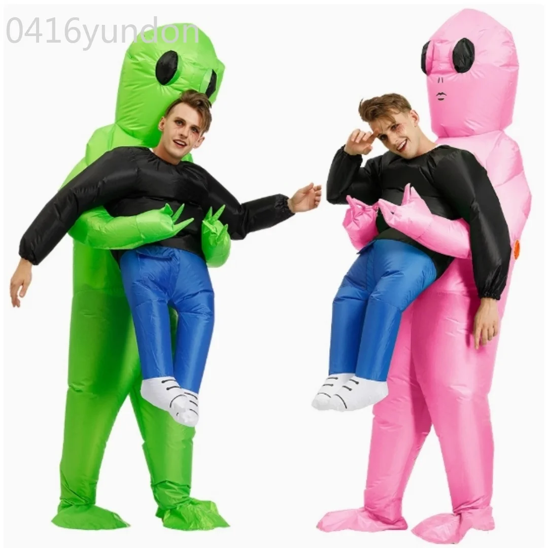 

ET Alien inflatable suit Alien Monster Inflatable Costume Scary Green Alien Cosplay Costume For Adult Party Festival Stage