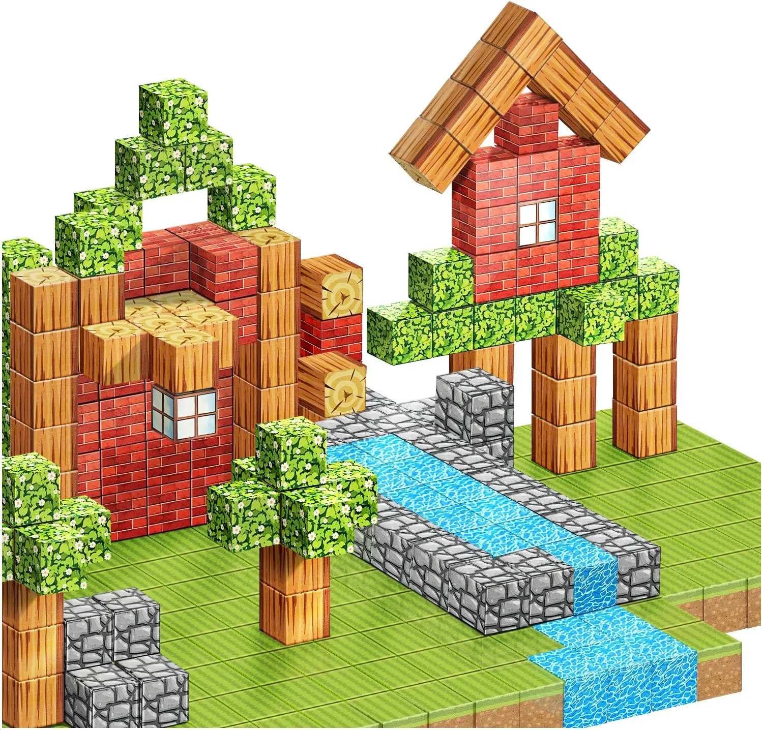 25-200 blocos de construção magnéticos, conjunto de construção de haste criativa – montagem simples, presente perfeito para feriados ou aniversários