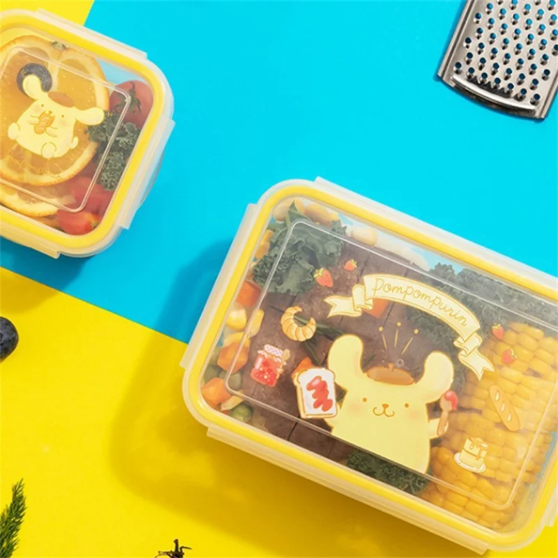 Sanrio Cartoon Series Bento Box With Four Side BucklesCute Lunch Box Large Capacity Access