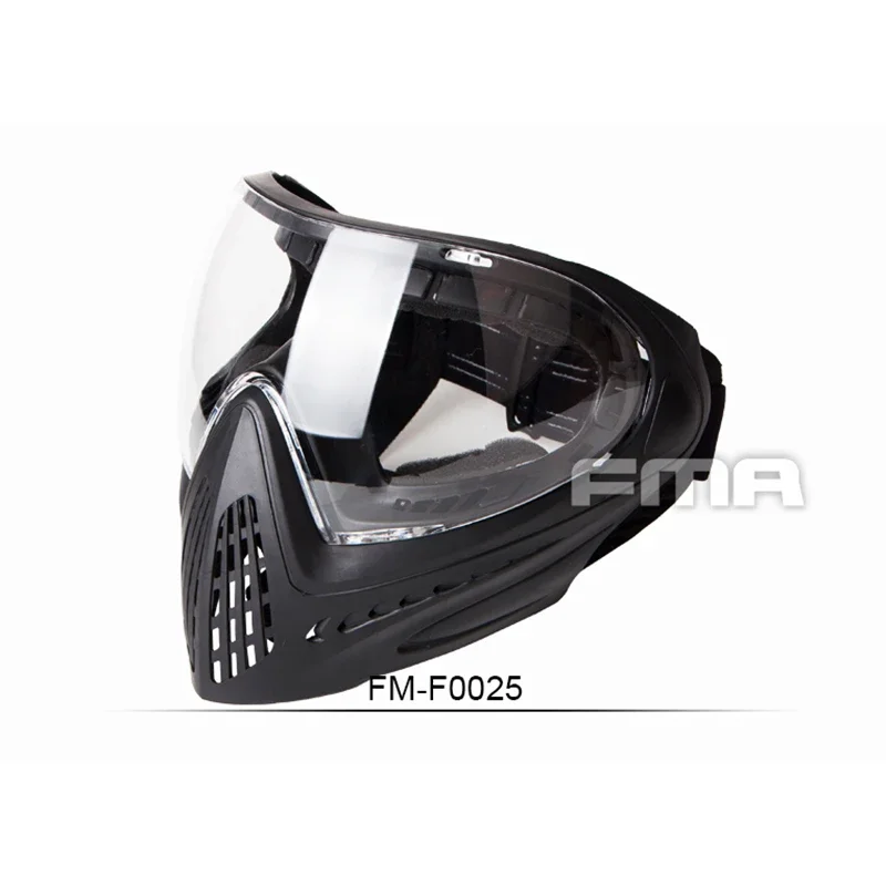 2024 FMA F1 Full Face Mask With Single Layer Paintball Safety Protective Mask Anti-fog Goggle Outdoor Tactical Airsoft Equipment