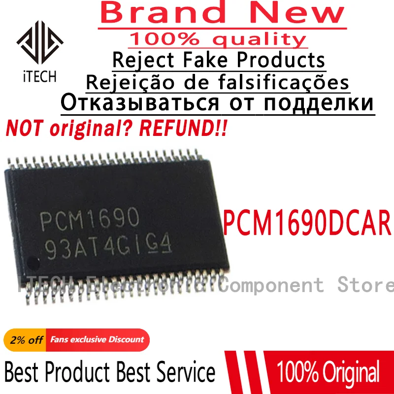 (5-10)pcs/lot Original PCM1690 PCM1690DCAR HTSSOP28 Audio Converter New and Genuine