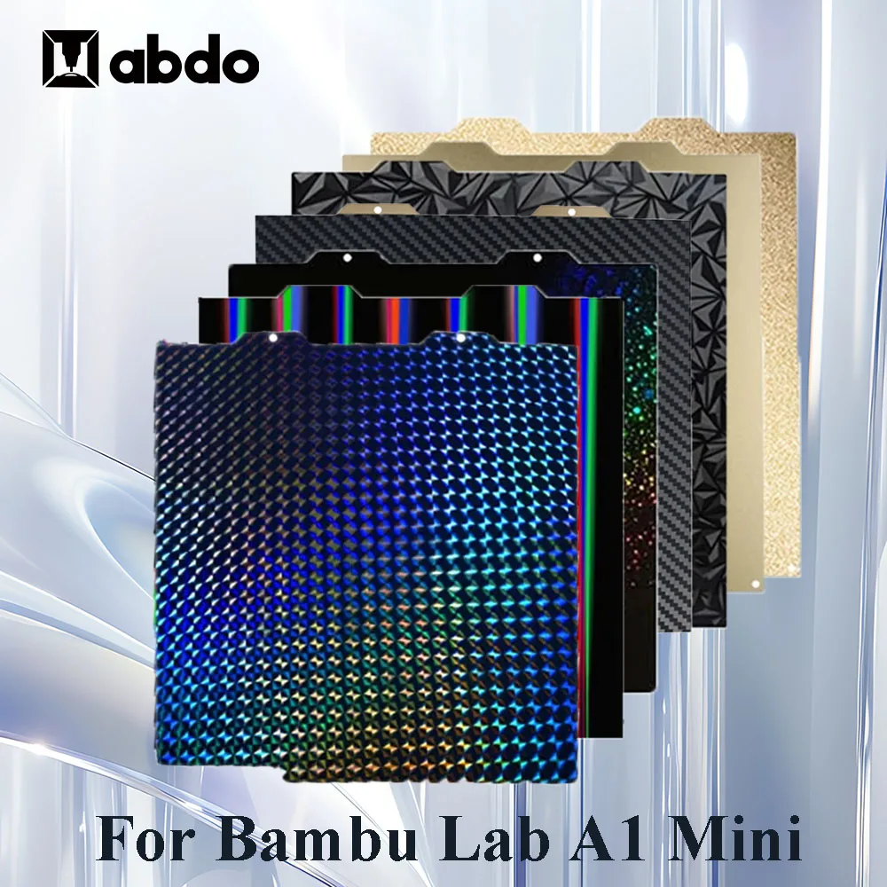 

Лист PEI для Bambu Lab A1 Mini, сборная пластина для 3d принтера PEY PEO PET H1H, пластина 184x18 4 мм, пружинный стальной лист для Bambulab A1 Mini