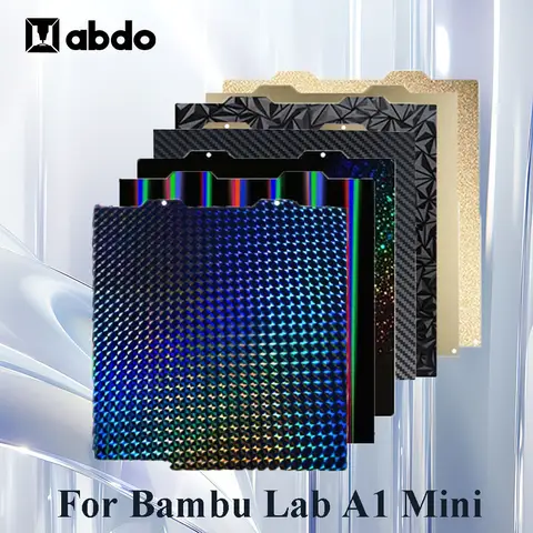 PEI Sheet for Bambu Lab A1 Mini Build Plate 3D Printer PEY PEO PET H1H Plate 184x184mm Spring Steel Sheet for Bamboo A1 Mini