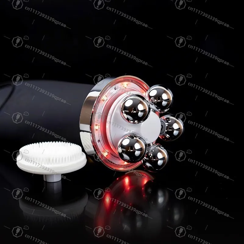4‑in‑1 Heated Silicone Facial Cleansing Brush Portable Face Roller Massager USB Rechargeable Home Relax Massage Beauty Tool
