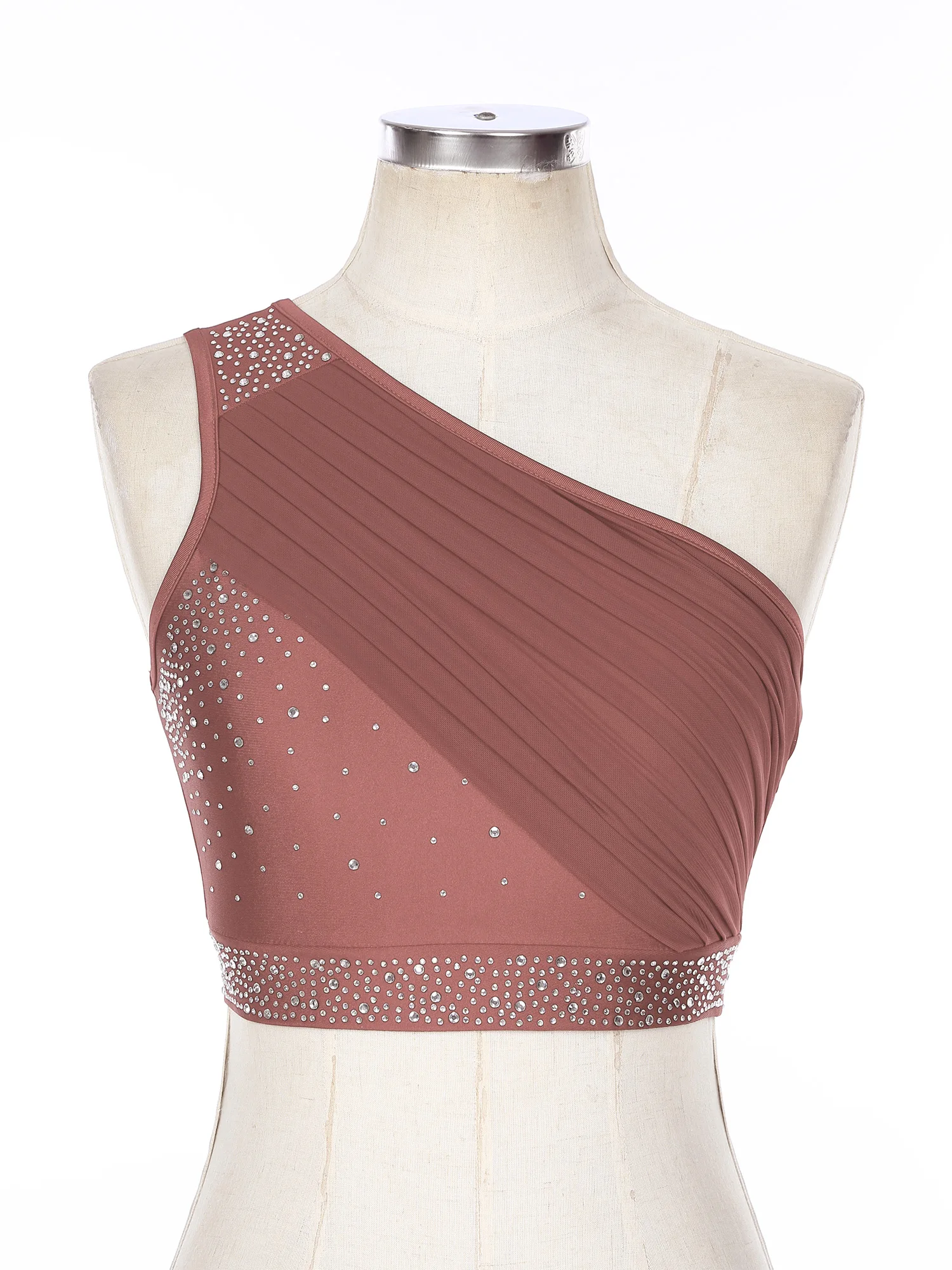 Roupa de dança lírica feminina brilhante strass colheita superior com malha collant saia para dança moderna patinação artística ballet ginástica