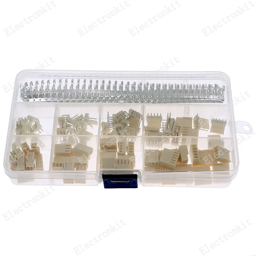 

280pcs/Box KF2510 2p 3p 4p 5pin 2.54 mm Pitch Housing Pin Header Right Angle Terminal Connectors Adaptor Assortment Kit