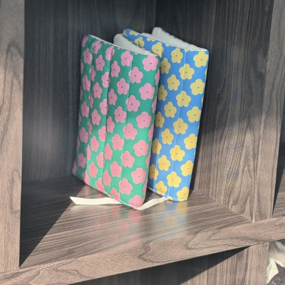 Korean Style Quilted Fabric Book Cover Soft Lightweight Journal Cover Washable Reusable Diary Book Cover Reading Study