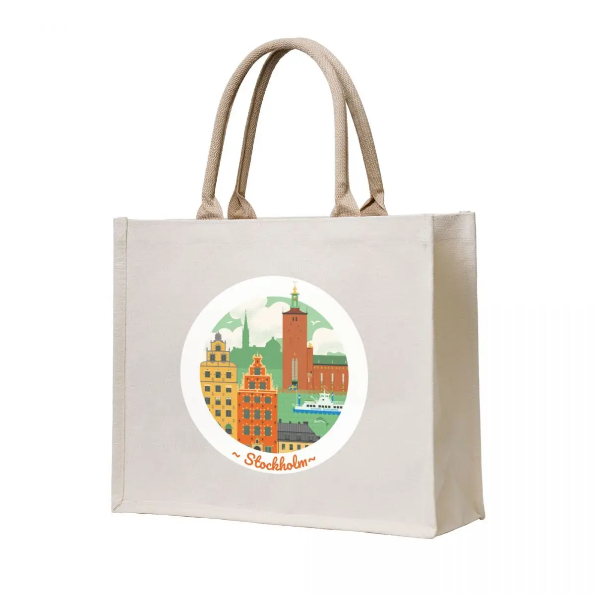 

Stockholm Tote Bag hand bag ladies tote bag canvas Woman shopper tote bags cloth bags