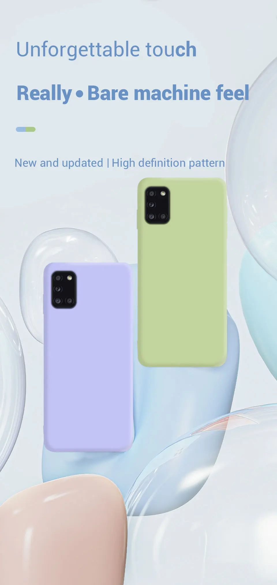 Flüssige Silikonhülle für Samsung Galaxy A31 A41 A51 A71 A11 A21S A12 A22 A32 A42 A52 A52S A72 4G 5G stoßfeste Hülle – Detail 1