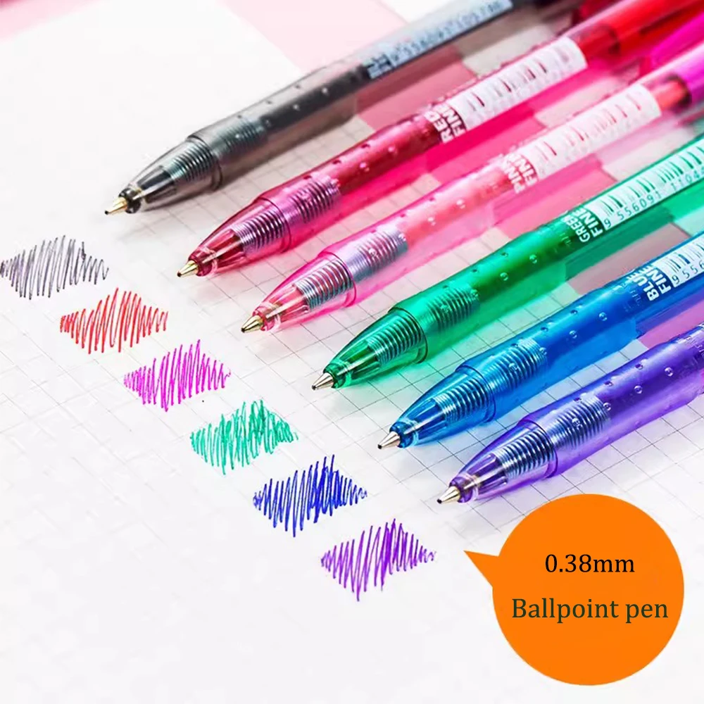 6 German STABILO Ballpoint Pens 308 Super Large Capacity Writing Smooth Color 0.38mm Gel Pen School Supplies Office Stationery