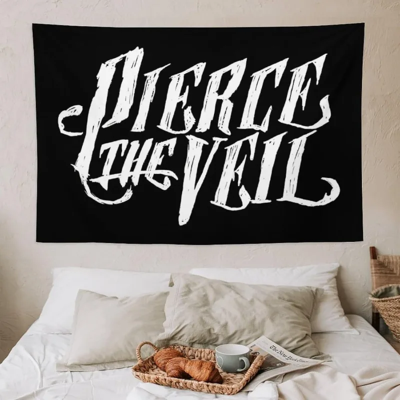 VIKAMA Pierce The Veil Band Tapestry Black and White Hardcore Rock American Punk Living Room Decoration Home Decoration