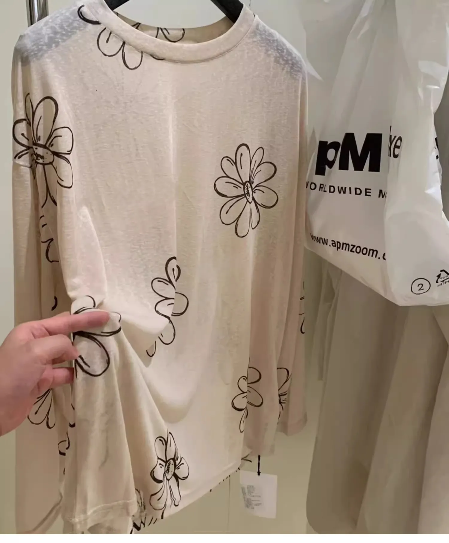 長袖 T シャツ女性綿レディース冬二重層リブ付きファンネルネック豪華な裏地付きアーバン通勤優しい暖かいエレガント