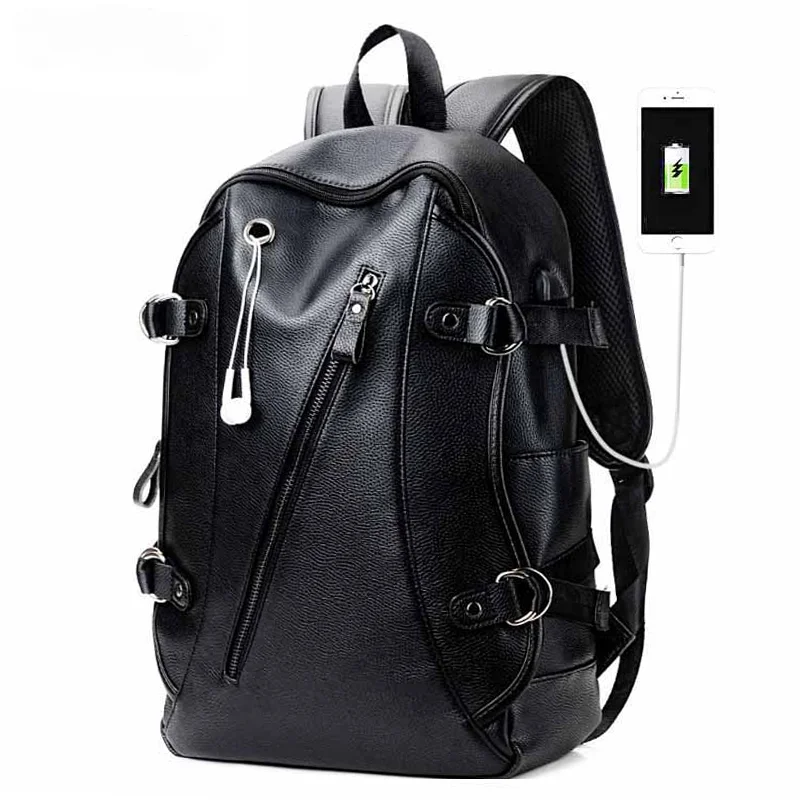 

Men's Backpack Travel Casual Fashion Students School Bag Large Capacity Bag Brand High Quality Leather Backpacks Laptop Backpack