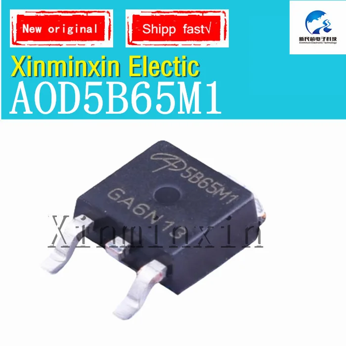 10PCS/LOT AOD5B65M1 5B65M1 TO-252-2(DPAK) Voltage withstand: 650V Current: 10A IC Chip New  Original In Stock