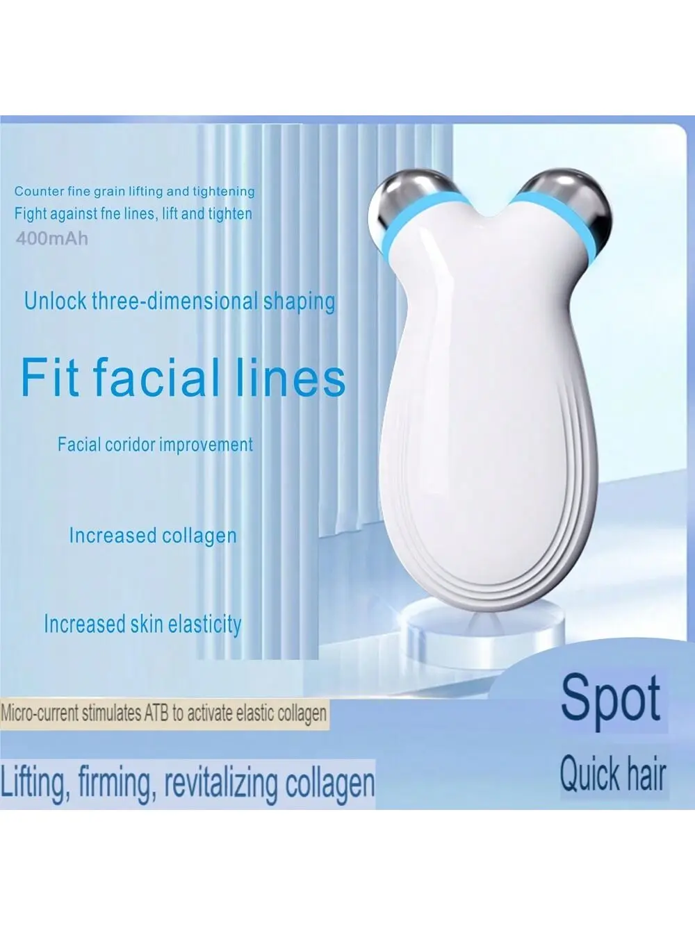 2026 EMS مدلك الوجه الأسطوانة الخامس آلة رفع الوجه تجديد الجلد المضادة للتجاعيد جهاز الجمال قابلة للشحن