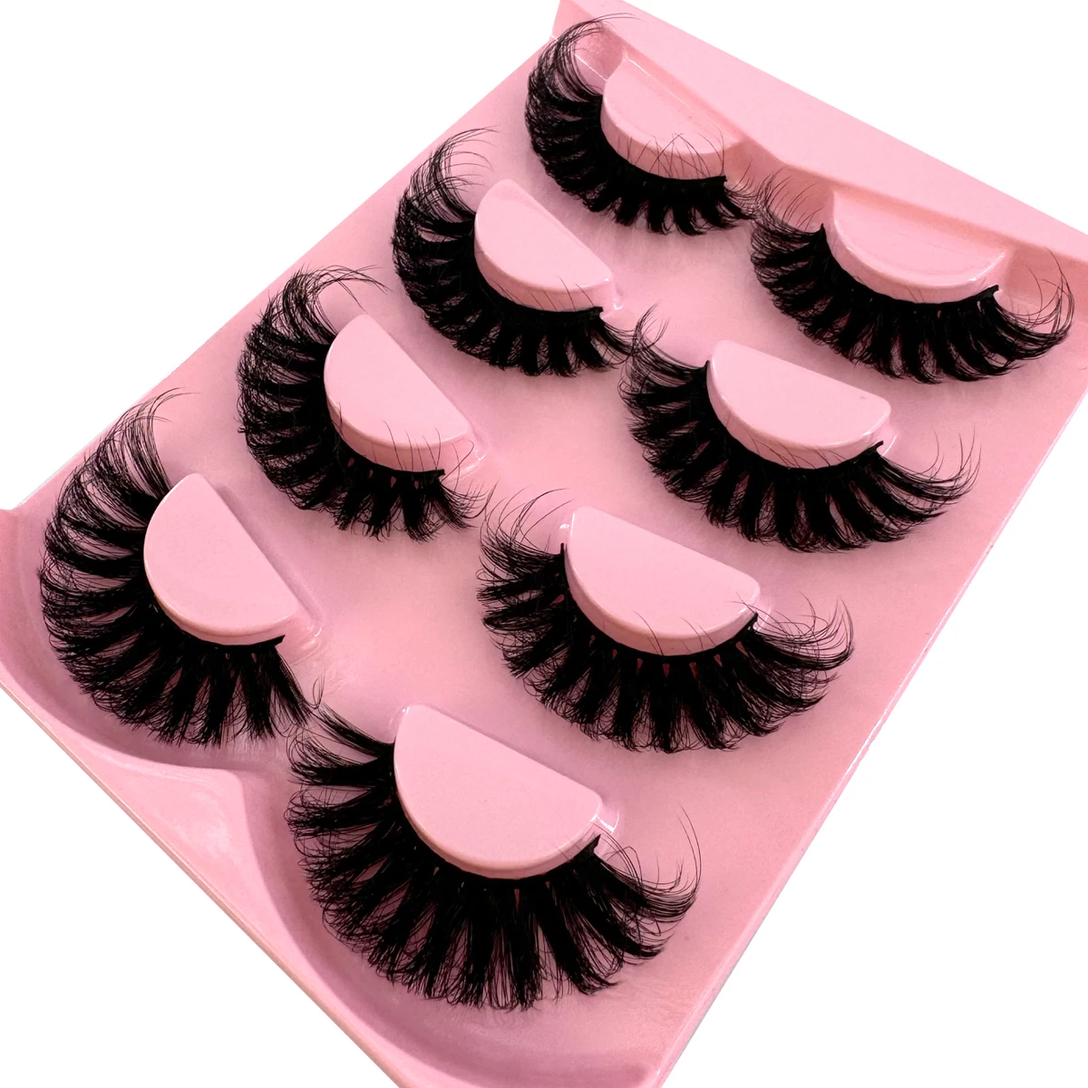 AMSDCN 4 Pairs Fake Eyelashes Thick Long False Eyelashes Dramatic Lashes 3D Faux Mink Eyelashes Wholesale Full Strip Lashes Ma