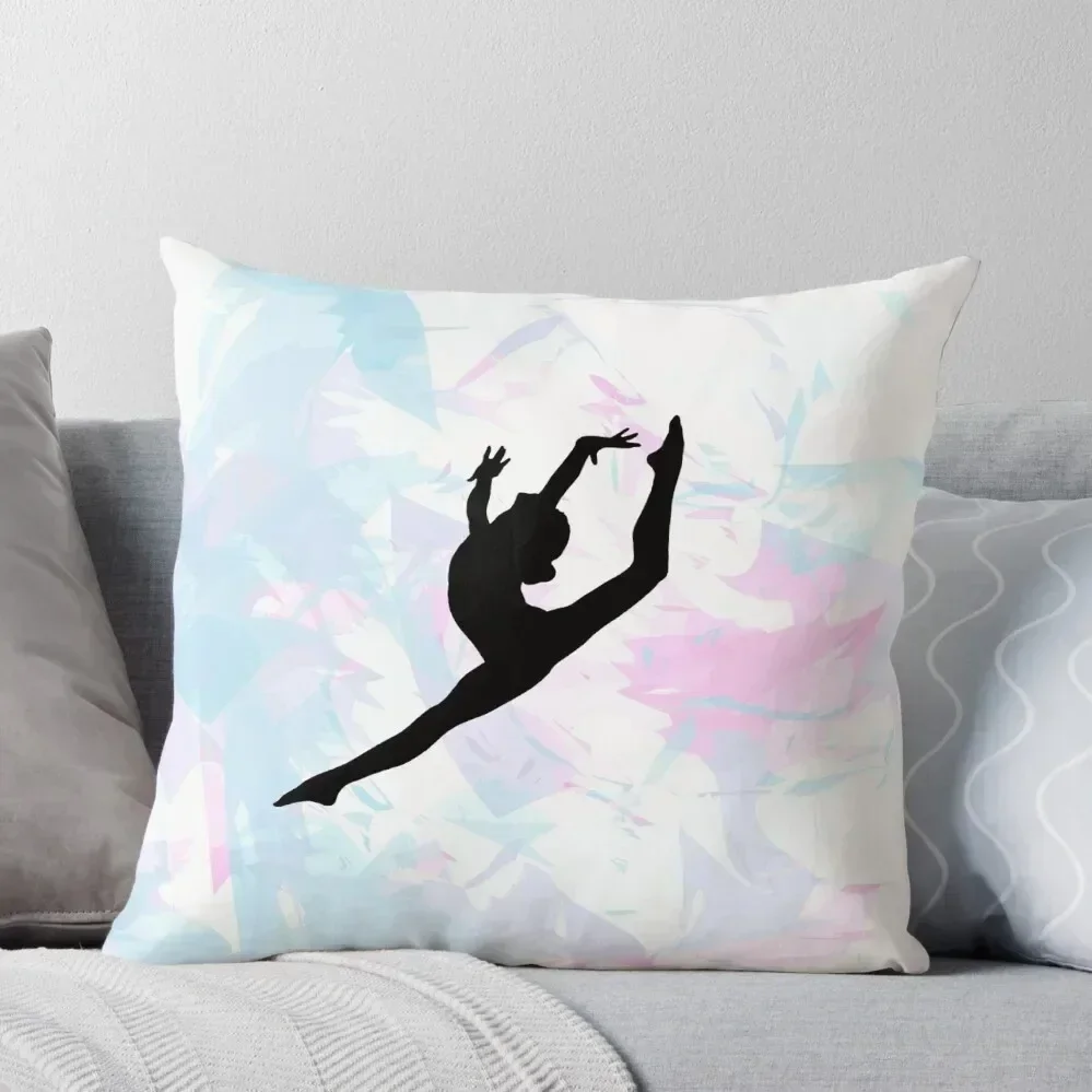 

Water Colour Gymnastics Silhouette Throw Pillow Pillow Cases Decorative Decorative Cushions For Living Room pillow
