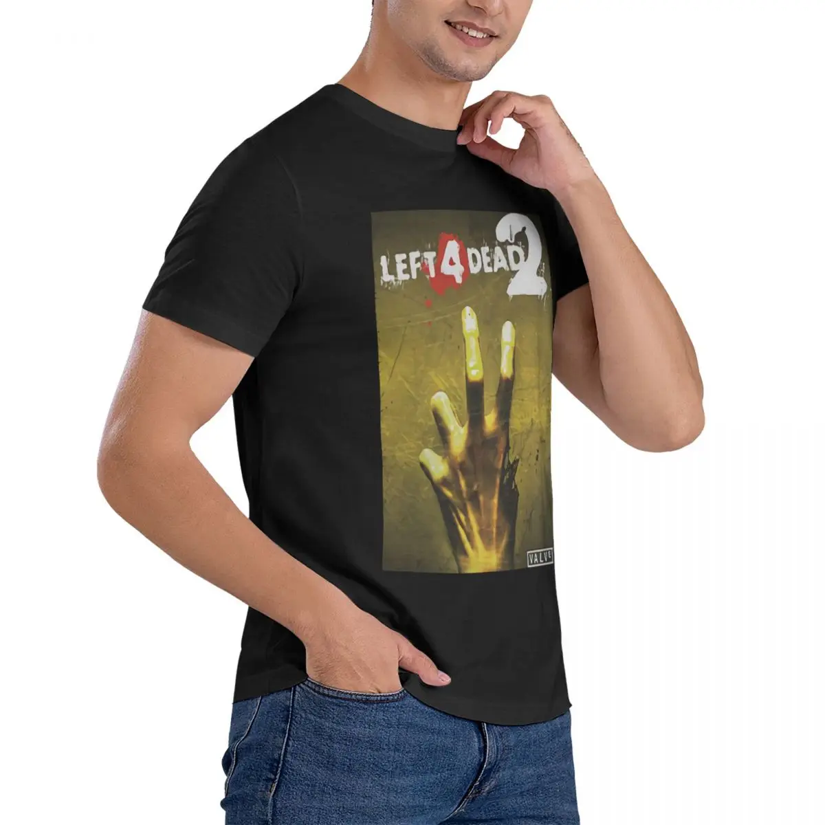 Left 4 Dead 2 T Shirt Men Fashion Casual Short Sleeve T-shirt Aesthetic Vintage Oversized T-shirts