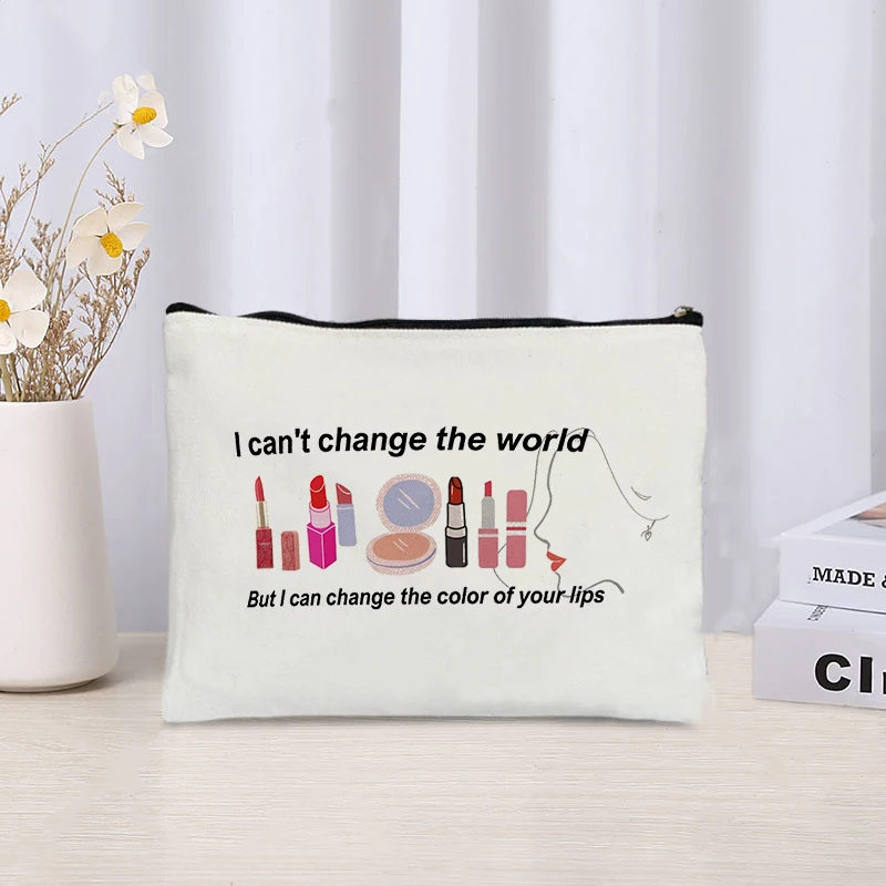 Hair Face Stuff Fun Cosmetic Bag Organizer Travel Sundry Storage Toiletry Bags Perfume Lipstick Makeup Pouch Zipper Wallet Gift
