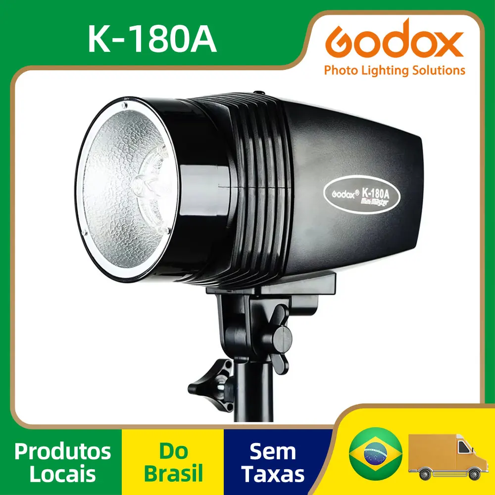 【Do Brasil】GODOX K-180A 220V 110V Mini Master 180W Studio Strobe Photo Compact Flash Light Lamp