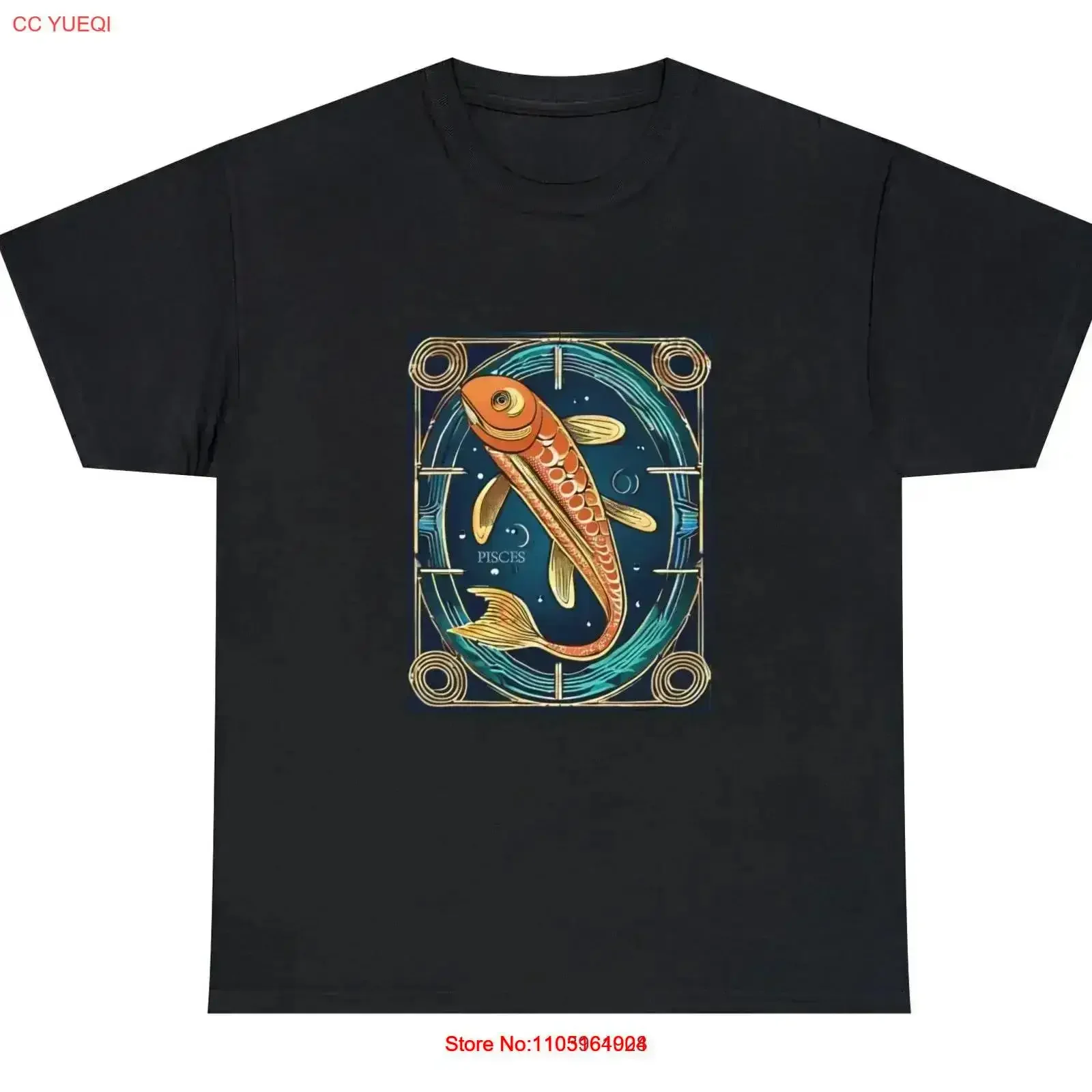 

Тяжелая хлопковая футболка со знаком зодиака Рыбы, отличная идея для того, кто-то прекрасна, произведение искусства, винтажная стираная уличная мода