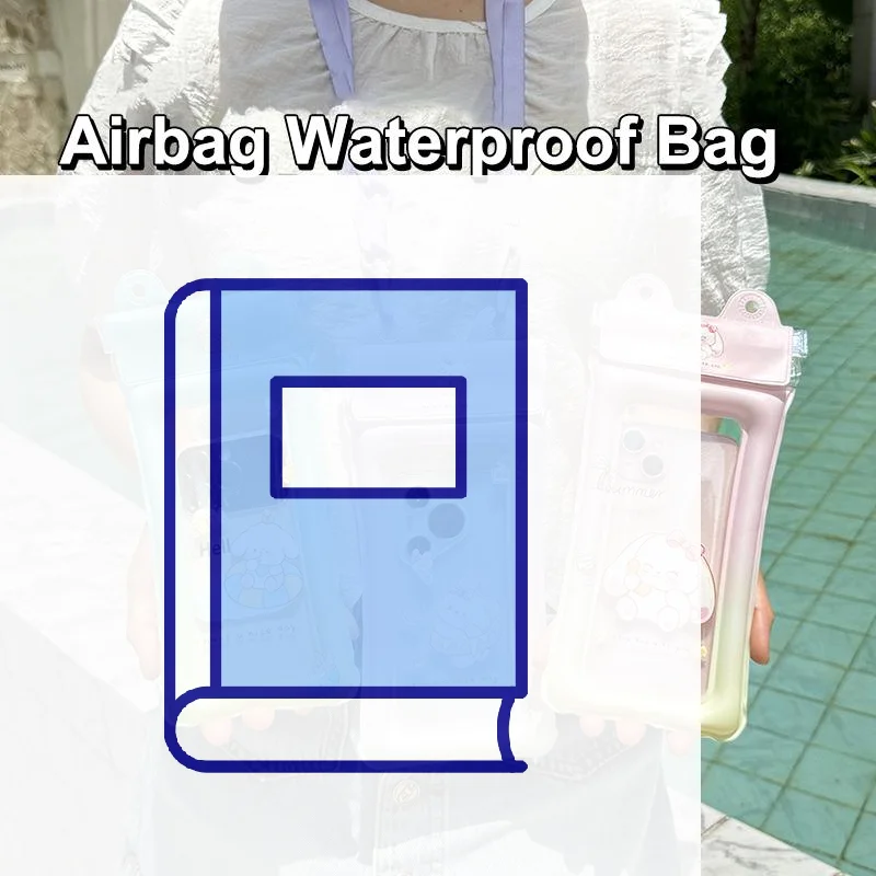 

Universal Cartoon Waterproof Phone Case Pouch Swimming Underwater Photography Air Cushion Water Proof Bag Hanging Diving Pouch