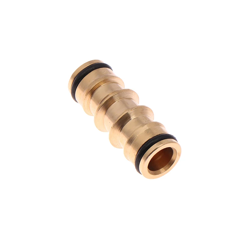 Garden Brass Hose Connector Joiner Coupler 2 Way Watering Water Pipe Tap Male Water Pipe Repair Extension Joint