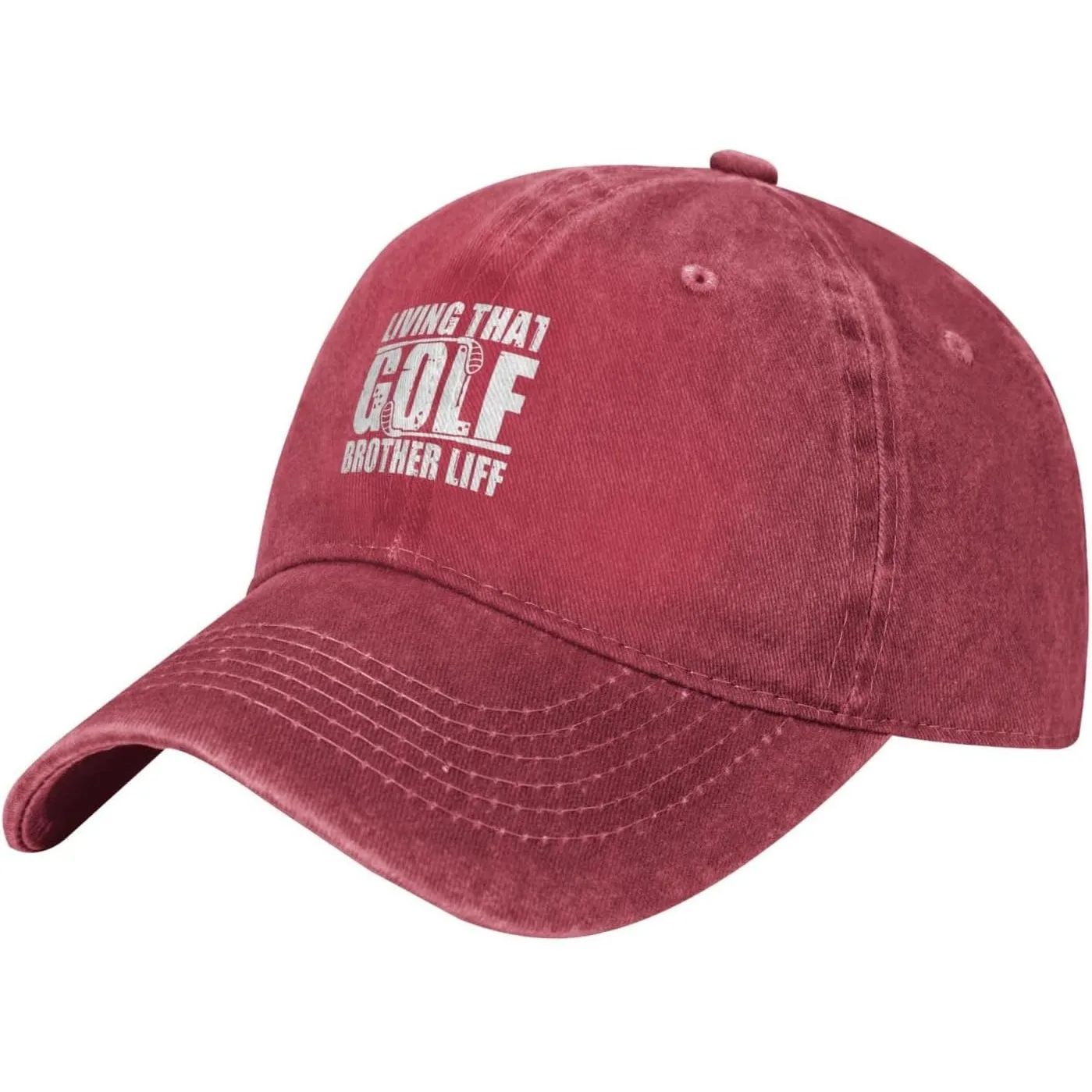 Golf Brother Life Washed Baseball Cap Cotton Distressed Dad Hat for Men Women Outdoor