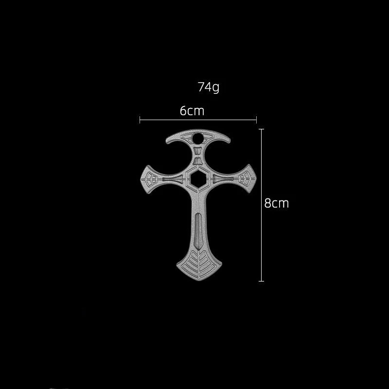Outdoor Portable EDC Multifunctional Cross Necklace Multifunctional Bottle Opener Keychain Tool