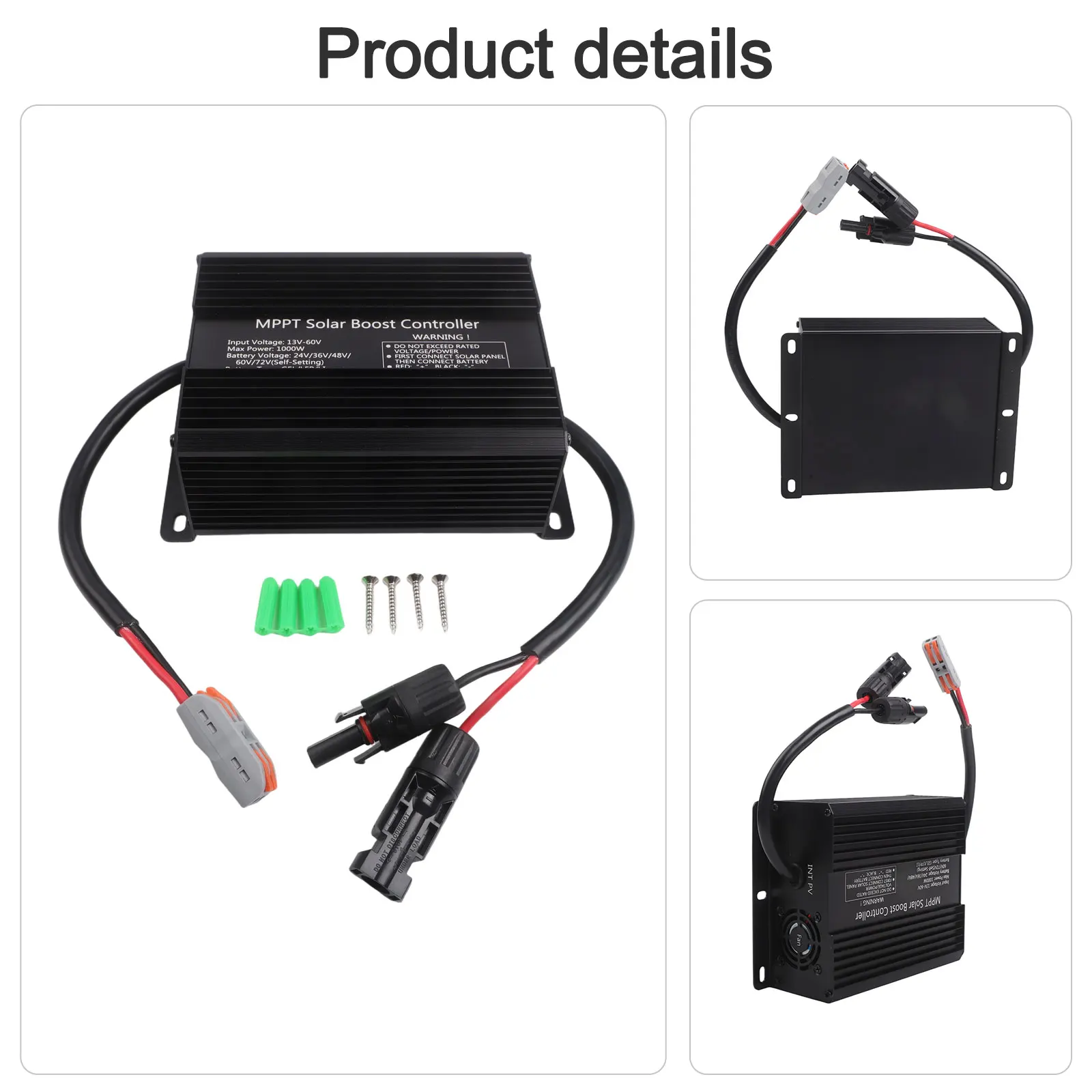 

Electric Vehicle Battery Controller 900W Supports 24V 48V 60V 72V Photovoltaic Panels for Acid and Lithium Based Batteries