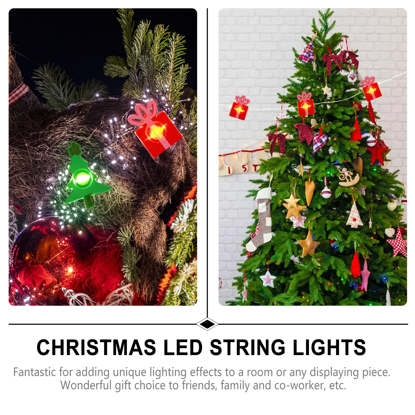 3 قطعة 20-Light سلسلة أسلاك نحاسية أضواء عيد الميلاد موضوع مصابيح LED الزخرفية للاحتفال بالحفلات حديقة عرض عطلة المنزل