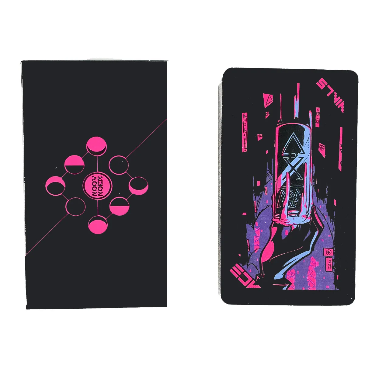 Neon Moon Tarot Deck - Pocket Size with Tuck Box Tarot Cards for Fate Divination Board Game Tarot and A Variety of Tarot Options