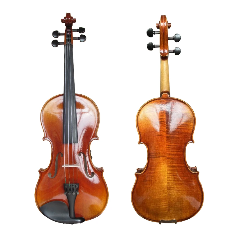 Aiersi-Handed Oil Varnish Violin with Free Hard Case and Bow for Kids and Adults, 4/4