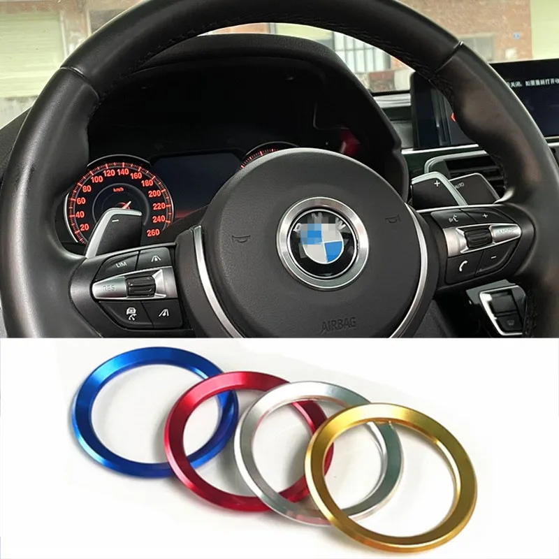 Car Decoration Ring Steering Wheel Trim Circle Sticker For BMW Series 1 F20 F21 E87 E81 F22 F46 F33 F32 F36 F06 F12 E65 E66 F02