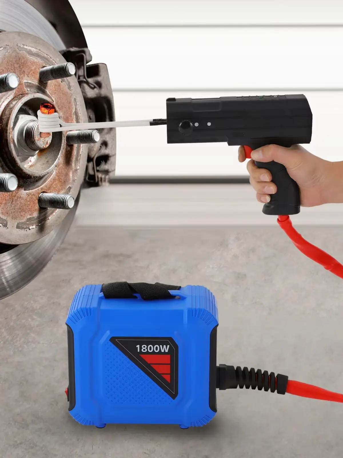 Tragbare Induktionsheizpistole 1800W Magnetischer Induktionsheizer mit 4 Spulen, Heizgerät für Automobile & Metallkomponenten