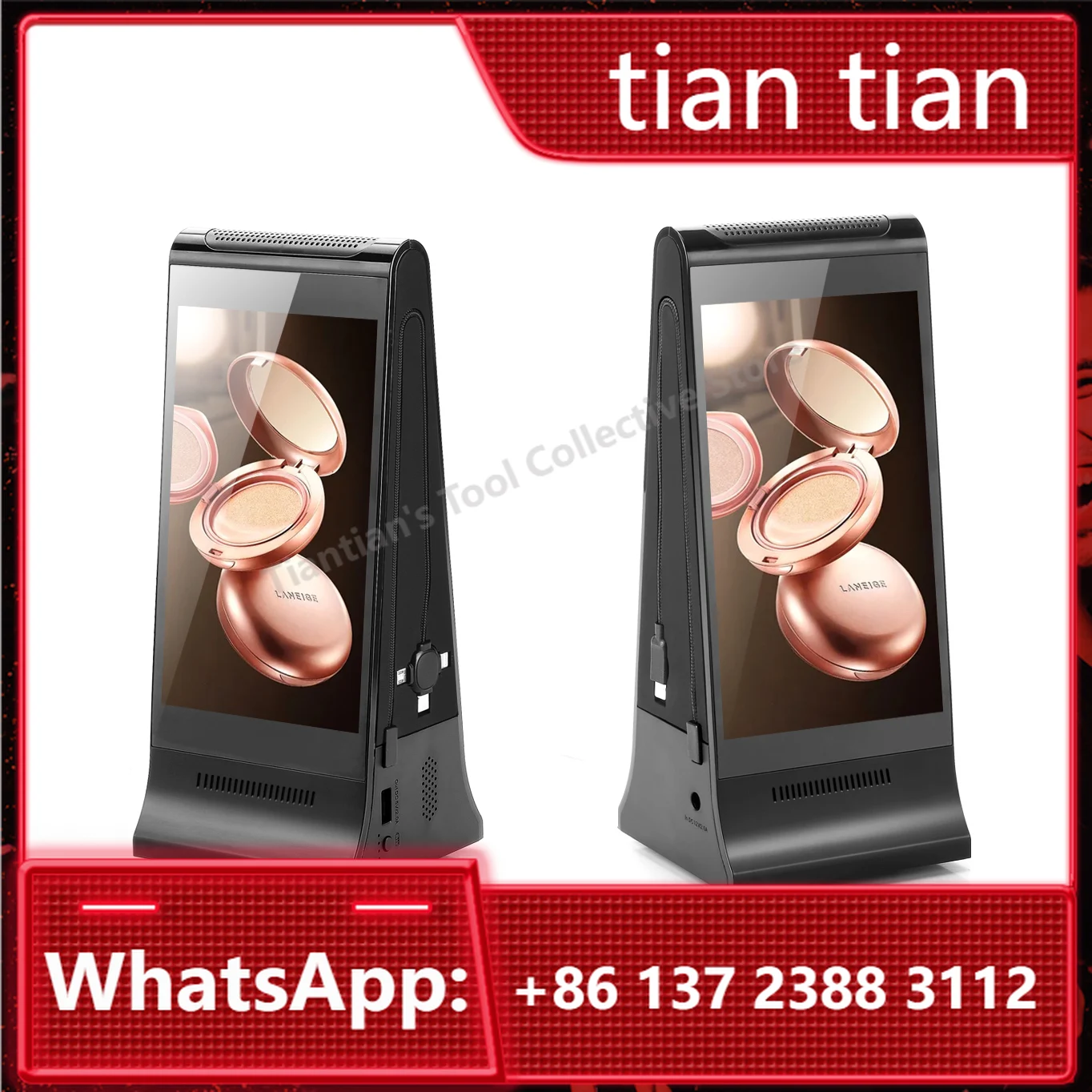 New Arrivals Electronics Technology Products 7 Inch Tabletop Advertising Charging Display 23200mAh Power Bank Station