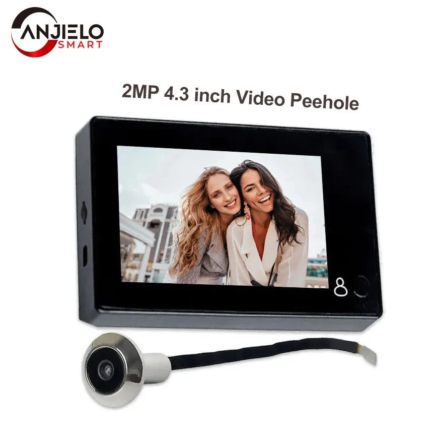 Videocamera da 4.3 pollici Monitor spioncino da esterno campanello visualizzatore schermo a colori digitale grandangolare di sicurezza Cat Eye Door Phone