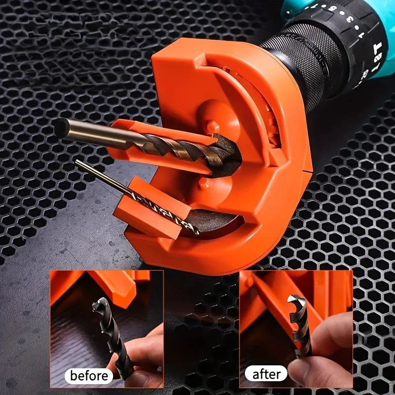 Drill Bit Sharpener Multipurpose Grinding, Electric Impact Drill Knife Sharpener ,Disposable Double-sided Polishing for All Bits