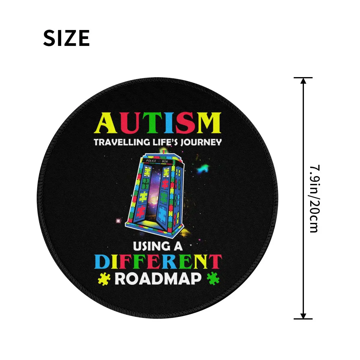 Autism Mouse Pad Autism Shirt Traveling using a different roadmap Rubber Desktop Mousepad Anti-Slip Kawaii Cheap Photo Mouse Mat