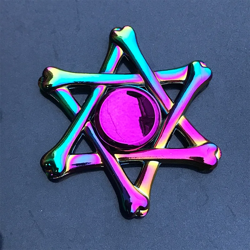 Rainbow Fidget Metallspinner, bunte Fingerspinner, Hochgeschwindigkeits-Handspinner, Zappelspielzeug zur Stress- und Angstlinderung für Erwachsene