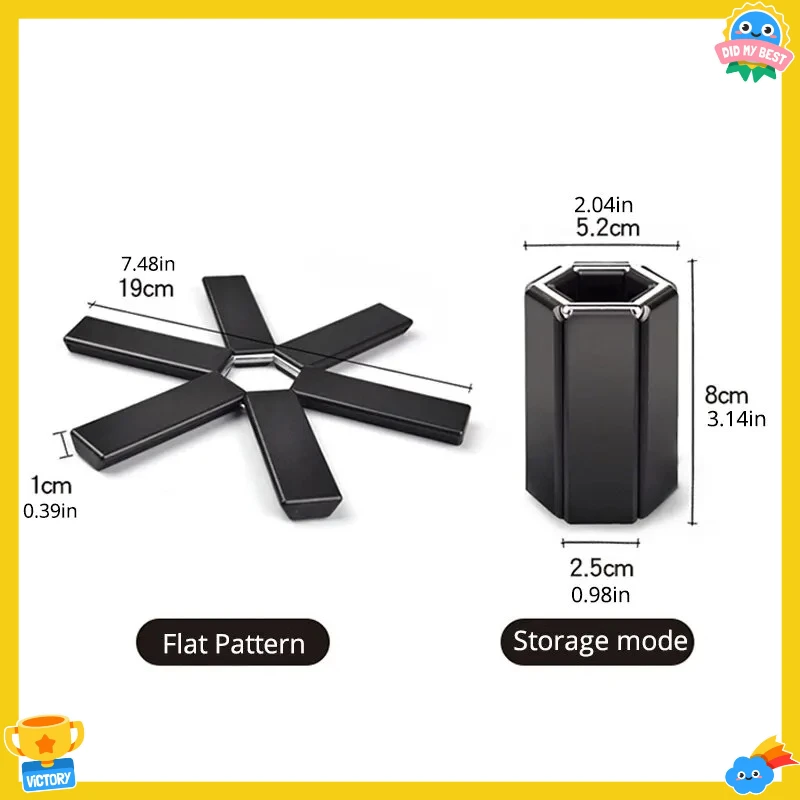 وعاء حصيرة طبق تحديد الموقع كوستر للطي العزل الحراري ارتفاع درجة الحرارة الأواني والمقالي أدوات المطبخ #6