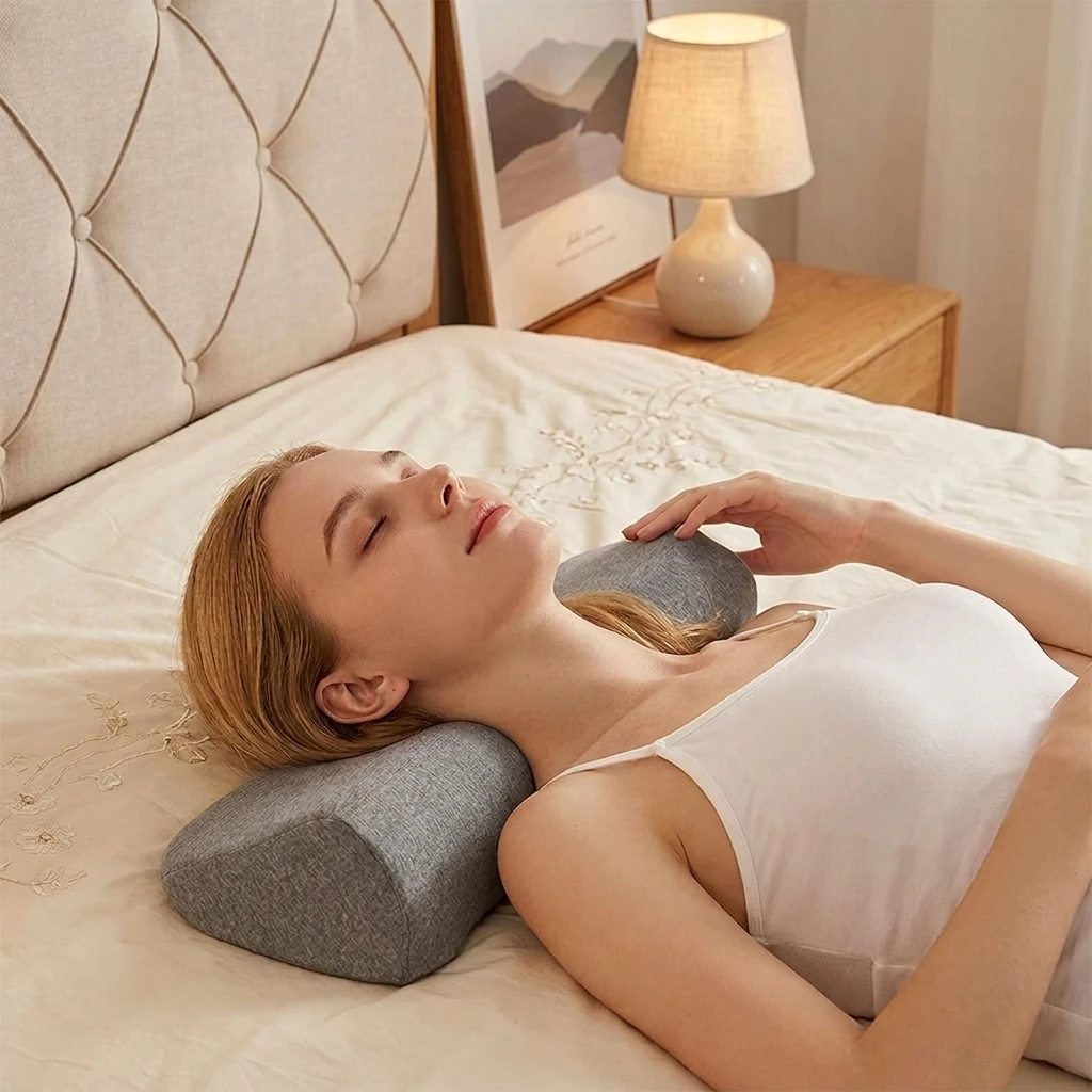 

Home Cervical Pillow Soft Memory Foam Neck Pillow Relieves Cervical Spine Pressure and Assists Sleep