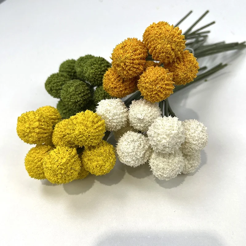 

9PCS/lot Simulation Flower Table Tennis Chrysanthemum Artificial Dandelion Wedding Home Decoration Desktop Ornament Props