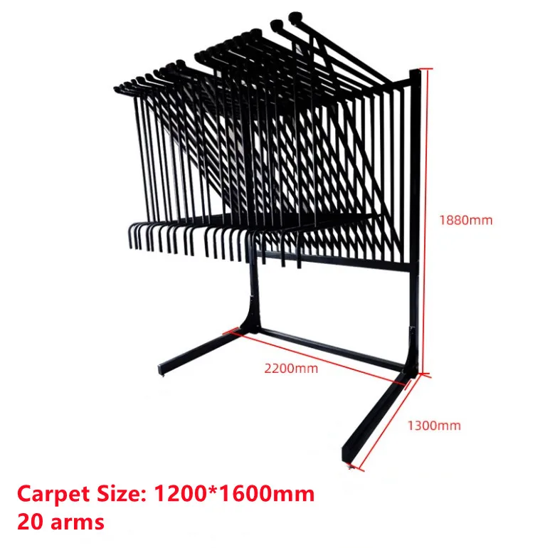 

2025Hot Sale Carpet Hanging Flooring Rug Metal Carpet Display Rack Sets