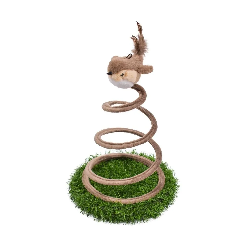 

Creative Cat Scratching Tray Plush Sparrow Bite Resistant Interactive Cat Toy Self-Hilarious Durable Teasing Cat Sounds Toy